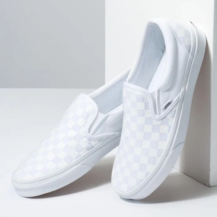 Vans Checkerboard SlipOn True WhiteTrue White Mens Classics Shoes Vans Checkerboard SlipOn True WhiteTrue White Mens Classics Shoes