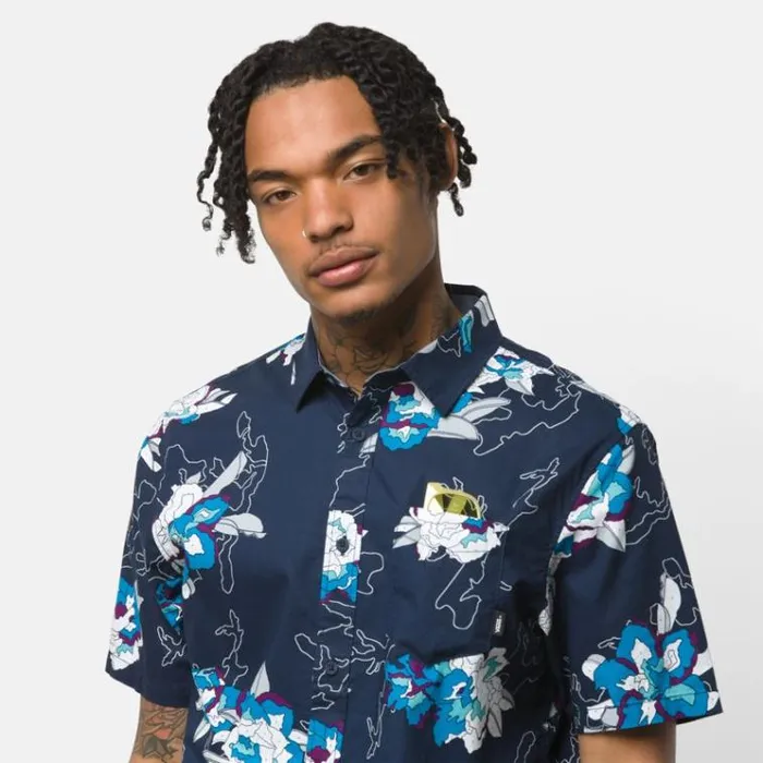 Vans Deacon Buttondown Shirt Dress Blues Paint By Numbers Mens Shirts and Flannels