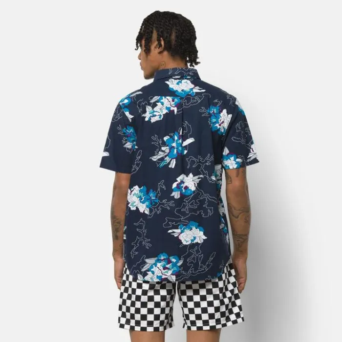 Vans Deacon Buttondown Shirt Dress Blues Paint By Numbers Mens Shirts and Flannels