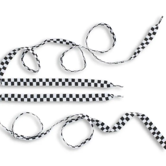Vans Fat Laces 45034 BlackWhite Check Mens Laces