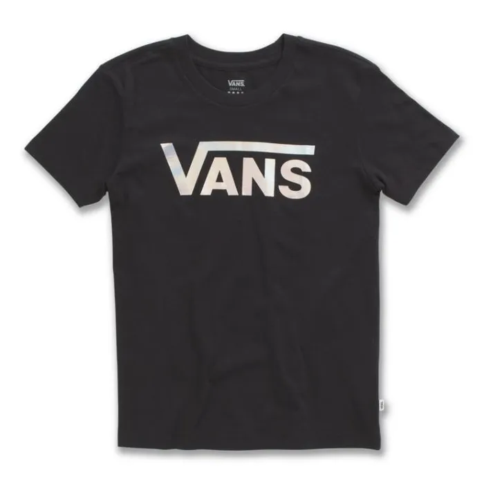 Vans Flutter V Iridescent Crew Tee Black Womens TShirts and Tanks Vans Flutter V Iridescent Crew Tee Black Womens TShirts and Tanks