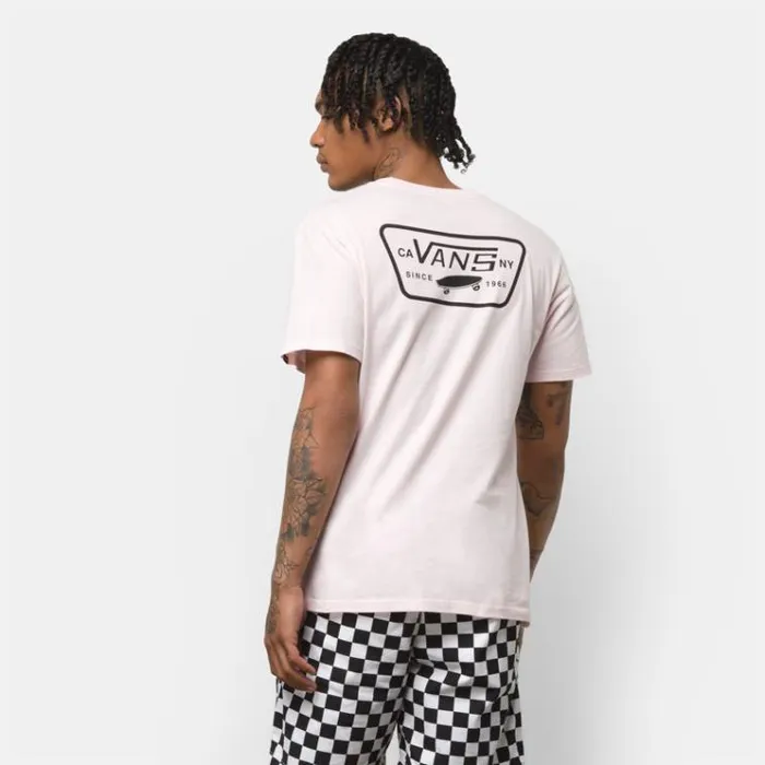 Vans Full Patch Back TShirt Vans Cool PinkBlack Mens TShirts and Tanks