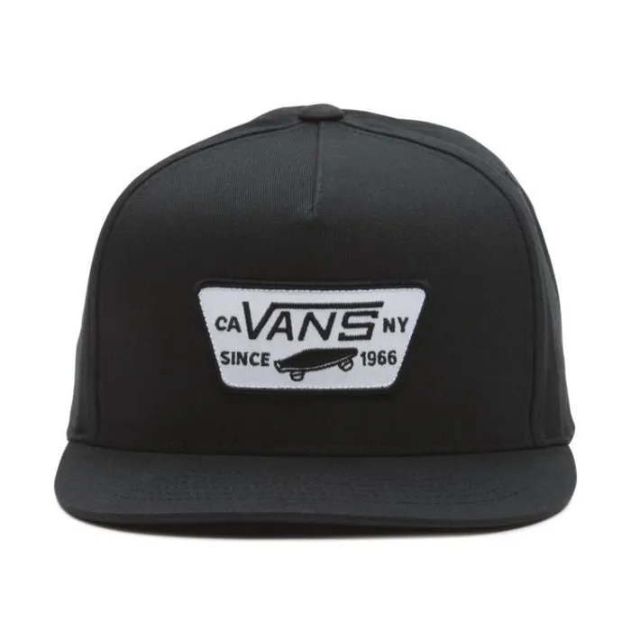Vans Full Patch Snapback Hat True Black Mens Hats and Beanies