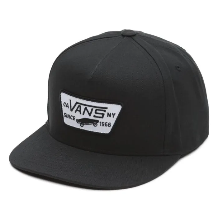 Vans Full Patch Snapback Hat True Black Mens Hats and Beanies