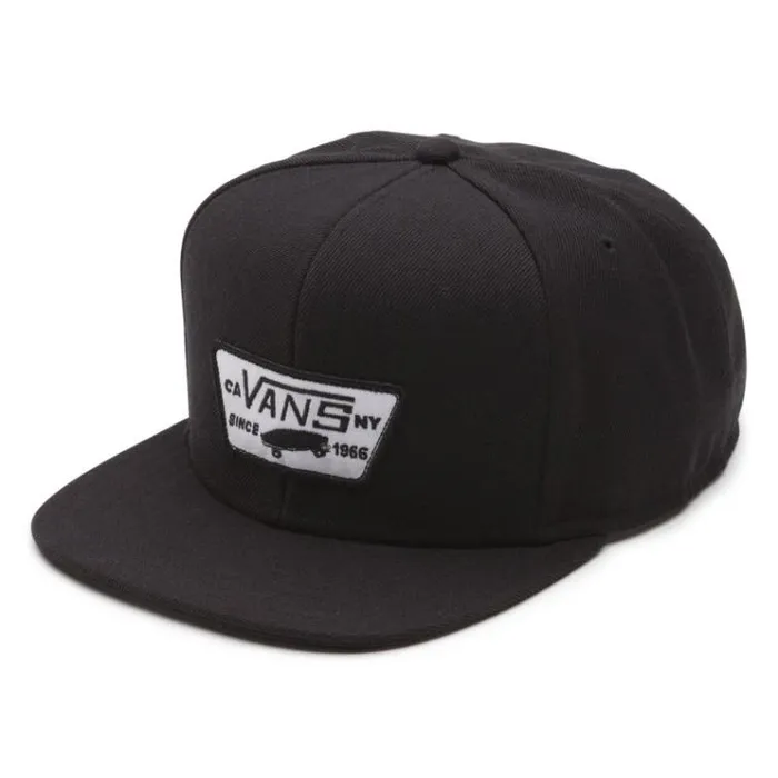 Vans Full Patch Snapback Hat True Black Mens Hats and Beanies