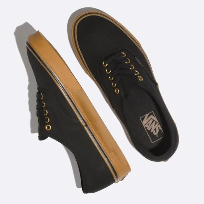 Vans Gum Authentic Blackrubber Mens Classics Shoes Vans Gum Authentic Blackrubber Mens Classics Shoes