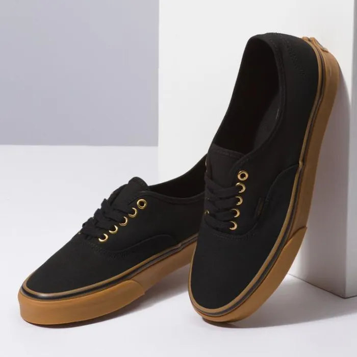 Vans Gum Authentic Blackrubber Mens Classics Shoes Vans Gum Authentic Blackrubber Mens Classics Shoes