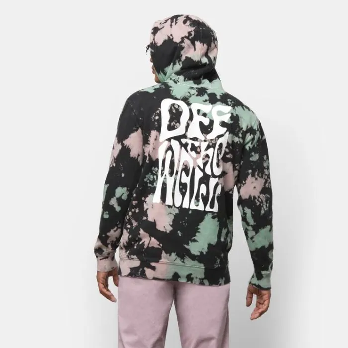 Vans Hell Yeah Tie Dye Pullover Hoodie Black Tie Dye Mens Hoodies and Jackets