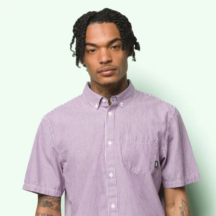 Vans Kennet Buttondown Shirt Dark Purple Mens Shirts and Flannels