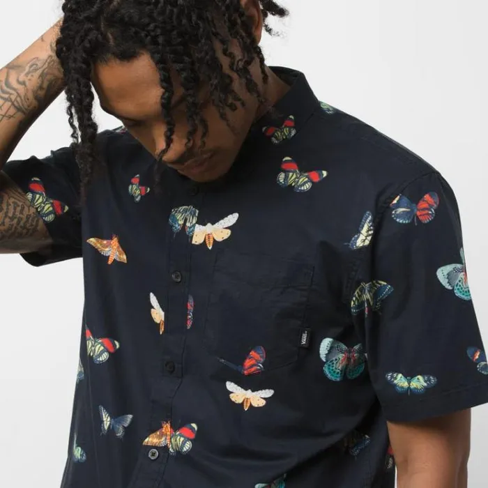 Vans Metamorphosis Buttondown Shirt Black Metamorphosis Mens Shirts and Flannels