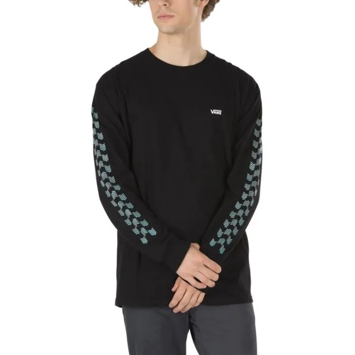Vans Mod Check Long Sleeve TShirt Black Mens TShirts and Tanks