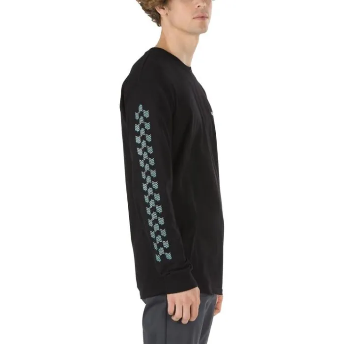 Vans Mod Check Long Sleeve TShirt Black Mens TShirts and Tanks Vans Mod Check Long Sleeve TShirt Black Mens TShirts and Tanks