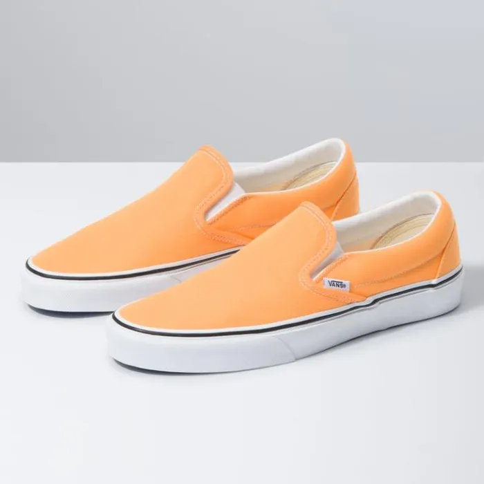 Vans Neon SlipOn Blazing OrangeTrue White MensWomens Classics Shoes