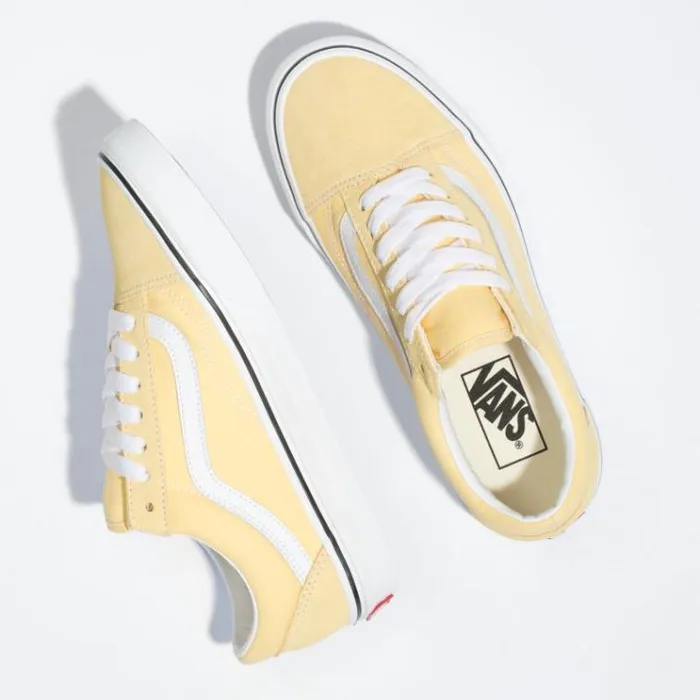 Vans Old Skool Golden HazeTrue White MensWomens Classics Shoes Vans Old Skool Golden HazeTrue White MensWomens Classics Shoes
