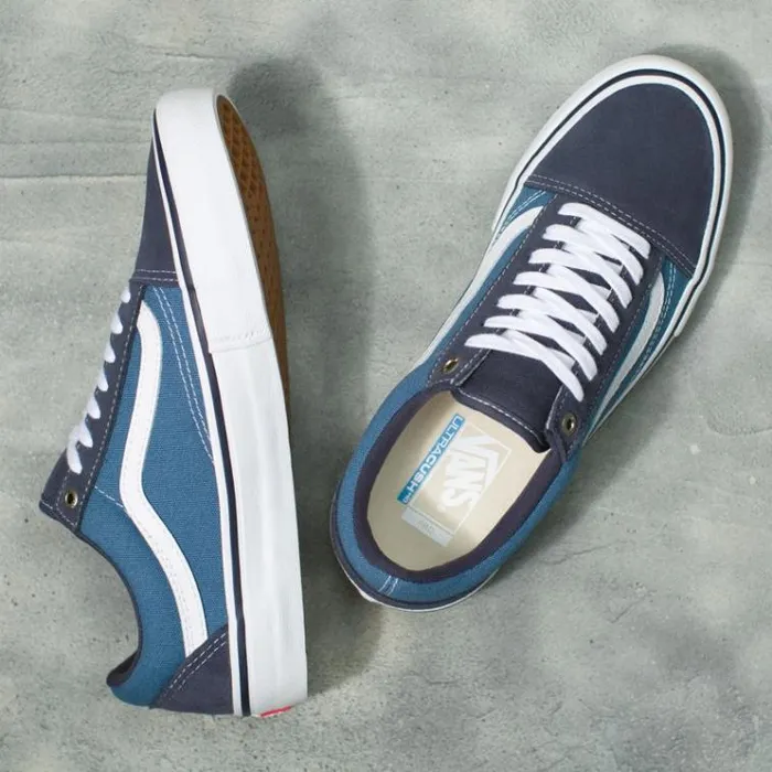 Vans Old Skool Pro Navystv Navywhite MensWomens Pro Skate Vans Old Skool Pro Navystv Navywhite MensWomens Pro Skate