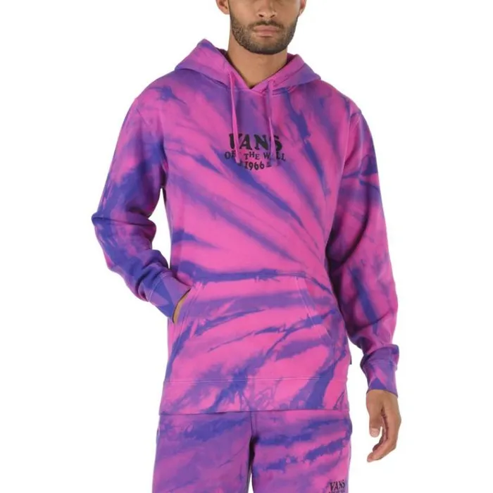 Vans Park Tie Dye Pullover Hoodie Fuchsia Purple Tie Dye Mens Hoodies and Jackets