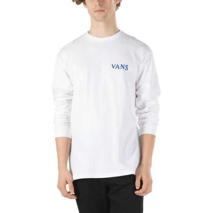 Vans Pillars Long Sleeve TShirt White Mens TShirts and Tanks