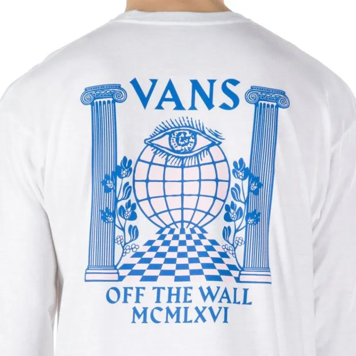 Vans Pillars Long Sleeve TShirt White Mens TShirts and Tanks