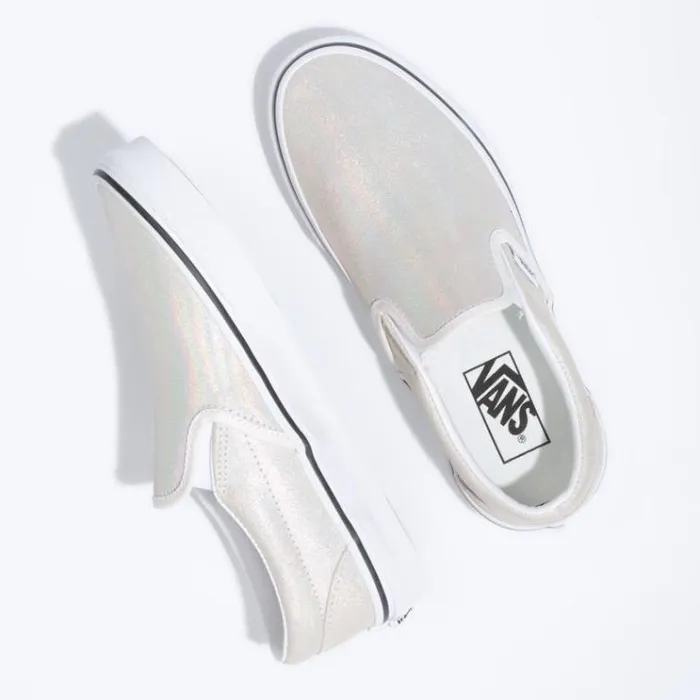 Vans Prism Suede Classic SlipOn MetallicBlanc De Blanc MensWomens Classics Shoes