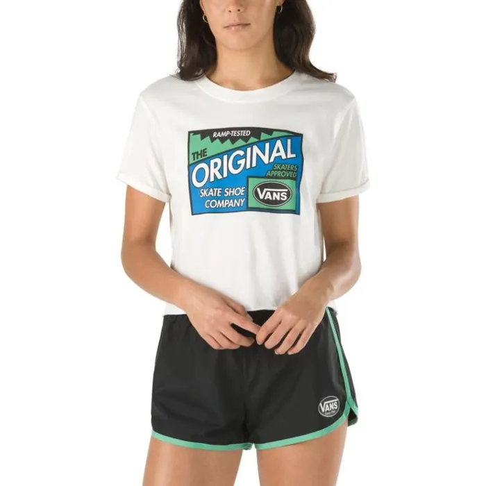 Vans Ramp Tested Roll Out Tee Marshmallow Womens TShirts and Tanks