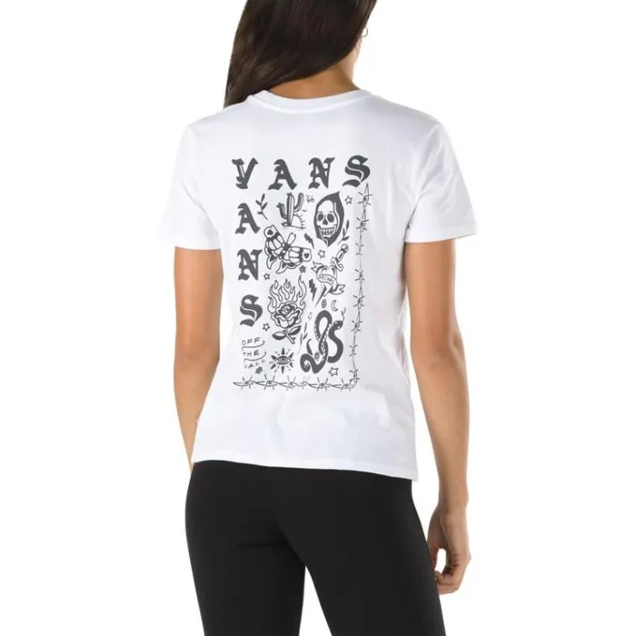 Vans Sit Still Tee White Womens TShirts and Tanks
