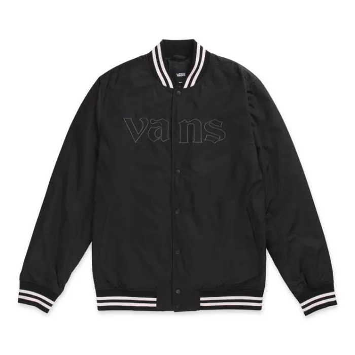 Vans Sixty Sixers Varsity Jacket Black Mens Hoodies and Jackets