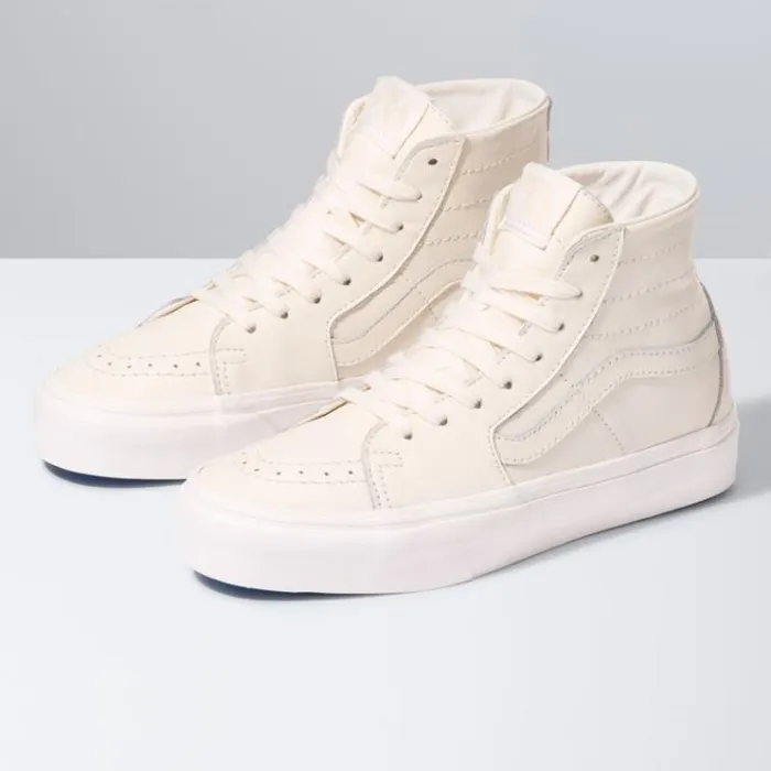 Vans Soft Leather Sk8Hi Tapered MarshmallowSnow White MensWomens Classics Shoes