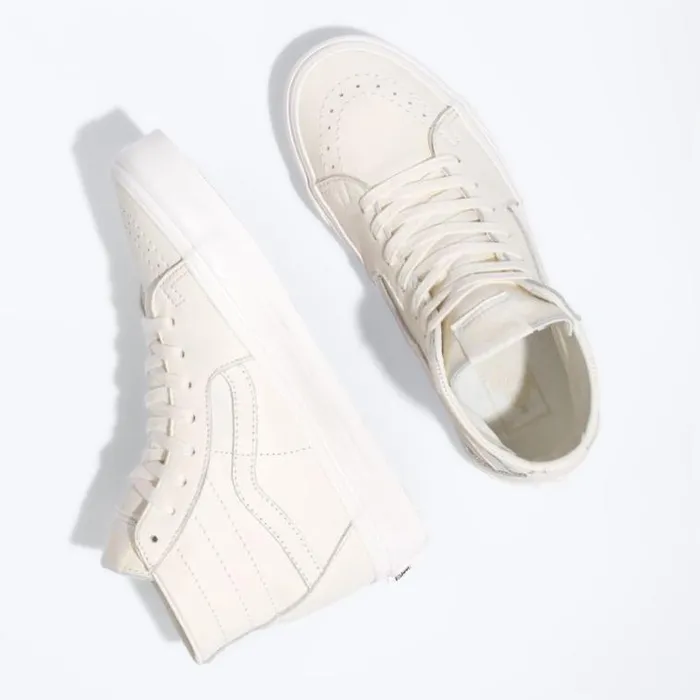 Vans Soft Leather Sk8Hi Tapered MarshmallowSnow White MensWomens Classics Shoes