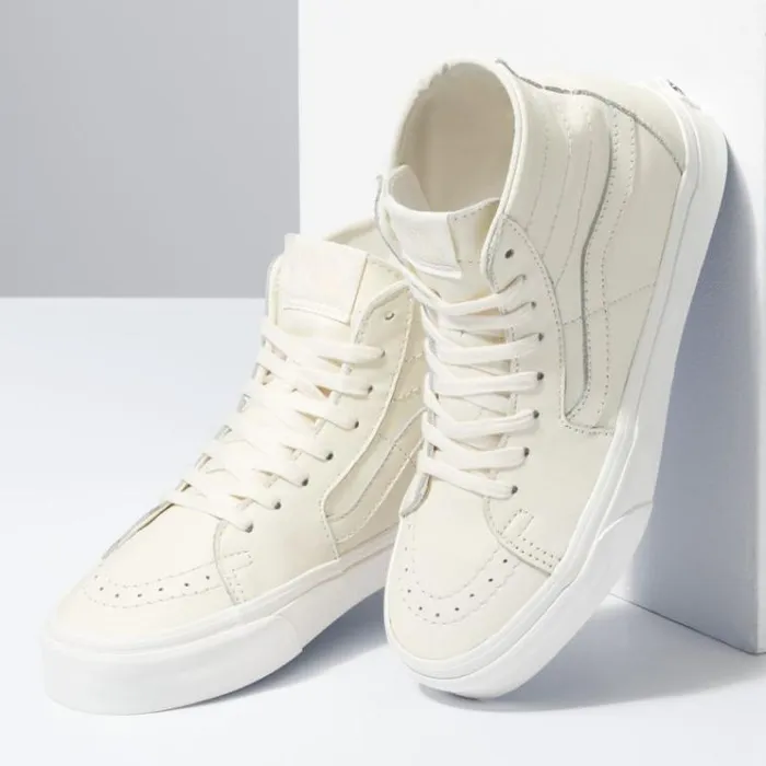 Vans Soft Leather Sk8Hi Tapered MarshmallowSnow White MensWomens Classics Shoes