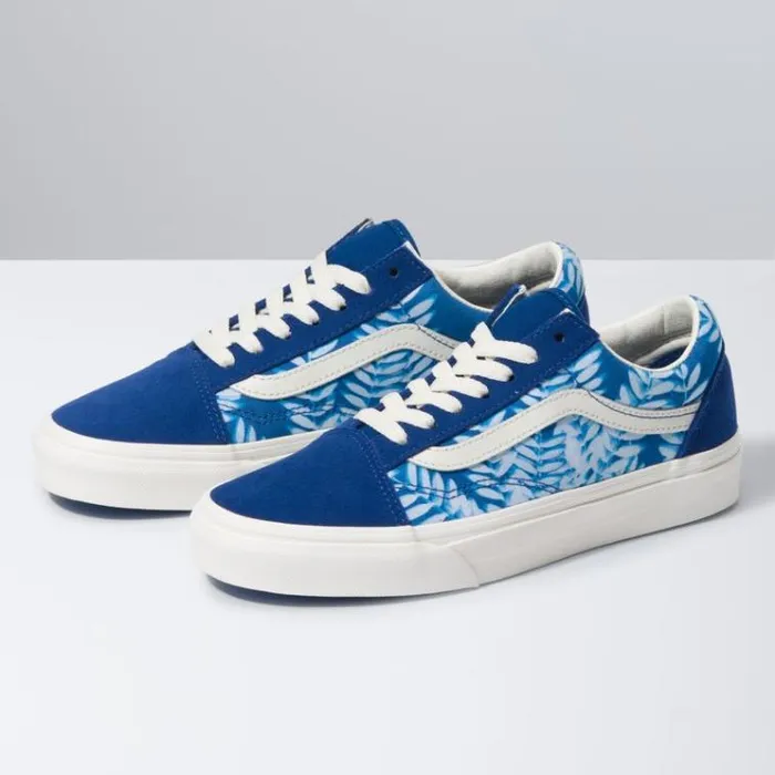 Vans Solar Floral Old Skool True BlueMarshmallow Womens Classics Shoes