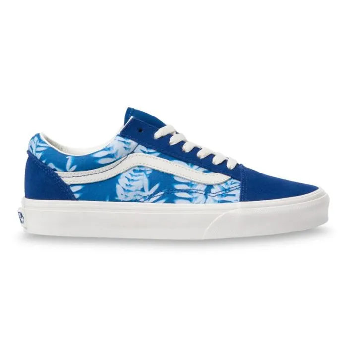 Vans Solar Floral Old Skool True BlueMarshmallow Womens Classics Shoes Vans Solar Floral Old Skool True BlueMarshmallow Womens Classics Shoes