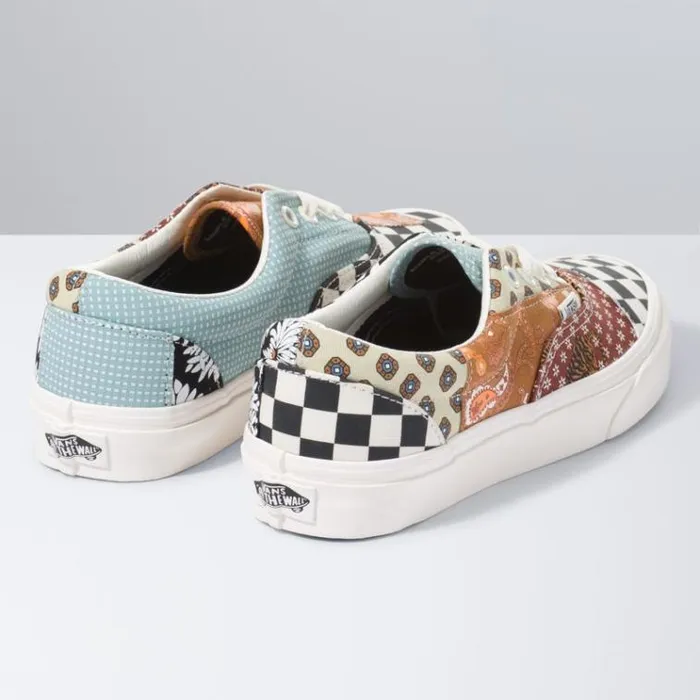 Vans Tiger Patchwork Era BlackTrue White MensWomens Classics Shoes Vans Tiger Patchwork Era BlackTrue White MensWomens Classics Shoes