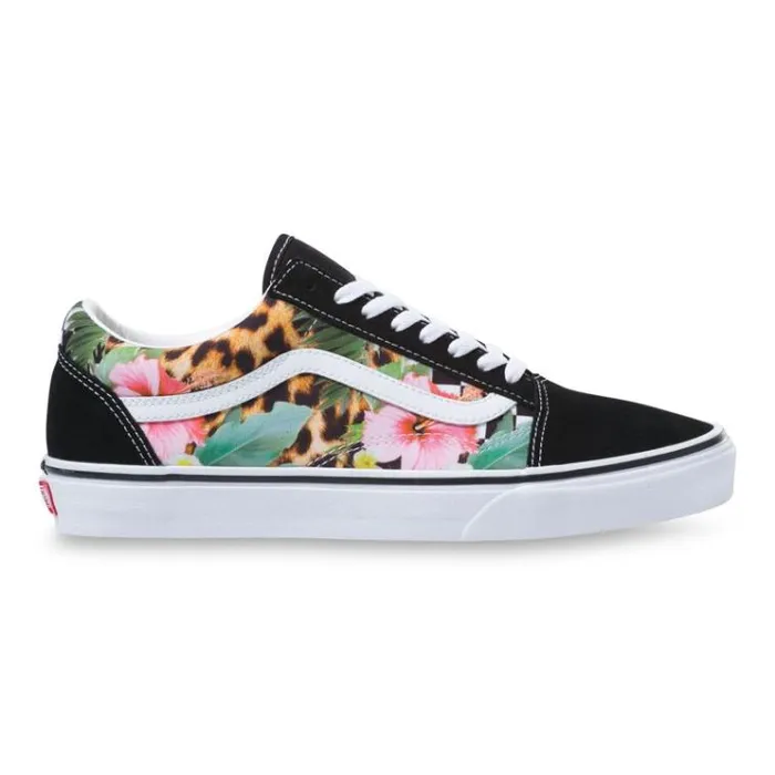 Vans Tropical Animal Check Old Skool True WhiteMulti MensWomens Classics Shoes Vans Tropical Animal Check Old Skool True WhiteMulti MensWomens Classics Shoes
