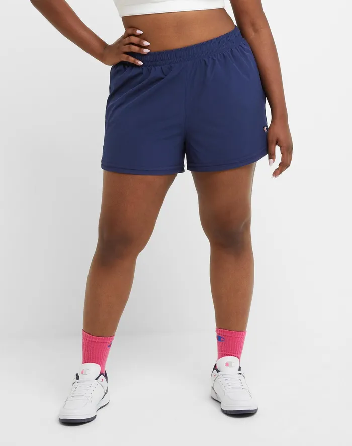 Varsity Shorts C Logo 35034 Plus Size Athletic Navy Women Champion Shorts