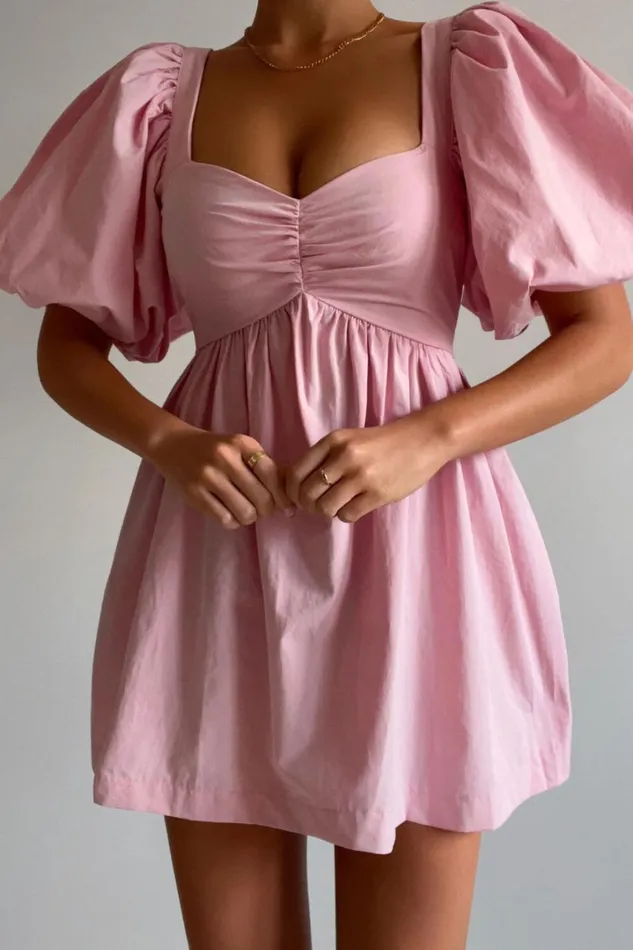 Vashti Mini Dress 8211 Puff Sleeve Sweetheart Dress In Light Pink Women Showpo Curve Clothes Vashti Mini Dress 8211 Puff Sleeve Sweetheart Dress In Light Pink Women Showpo Curve Clothes