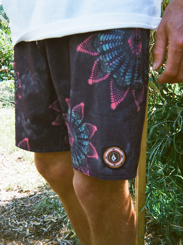 Volcom Boardshorts and Trunks Star Shields Featured Artist Stoney Trunks 8211 Black Black 8211 Mens