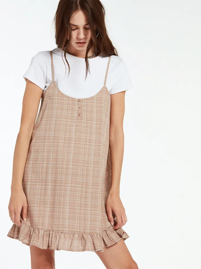 Volcom Dresses Island Crush Dress 8211 Stone Stone 8211 Womens