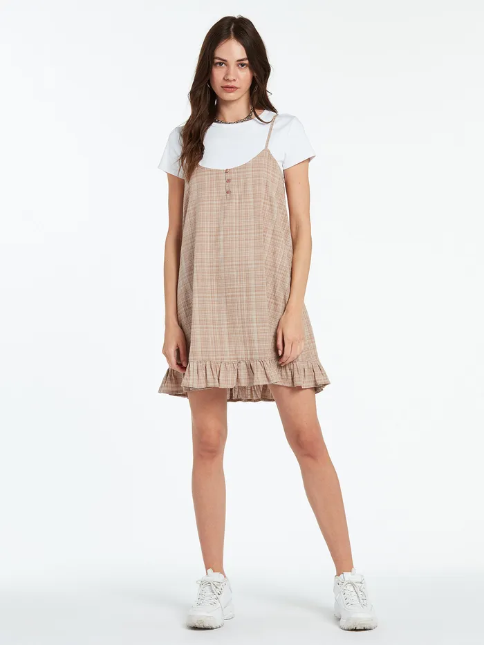 Volcom Dresses Island Crush Dress 8211 Stone Stone 8211 Womens