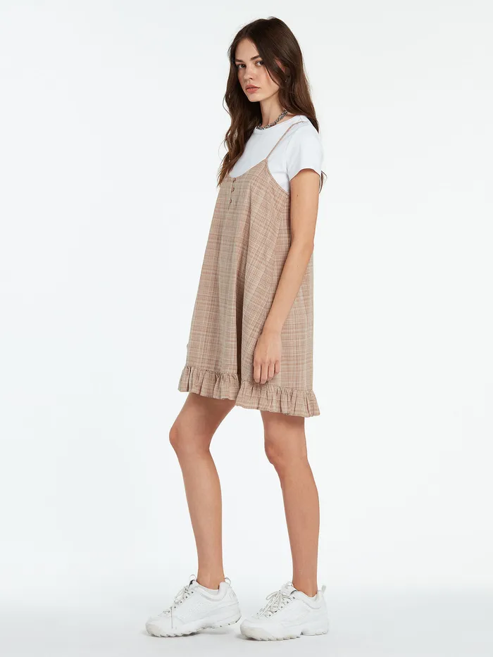 Volcom Dresses Island Crush Dress 8211 Stone Stone 8211 Womens