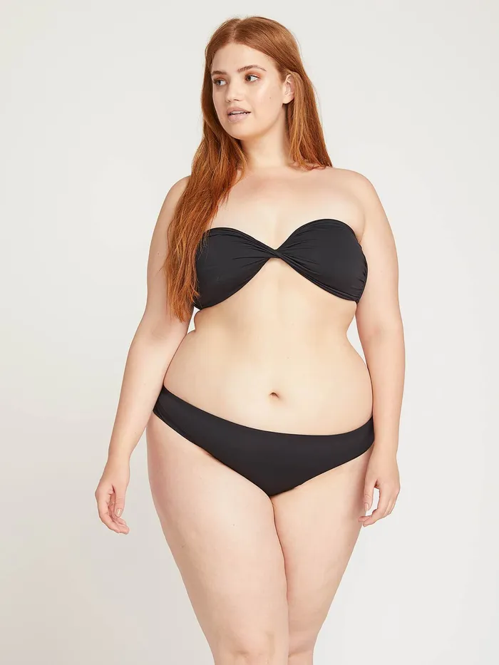 Volcom EcoTrue Swim Simply Seamless Cheeky Bikini Bottom 8211 Black Black 8211 Womens