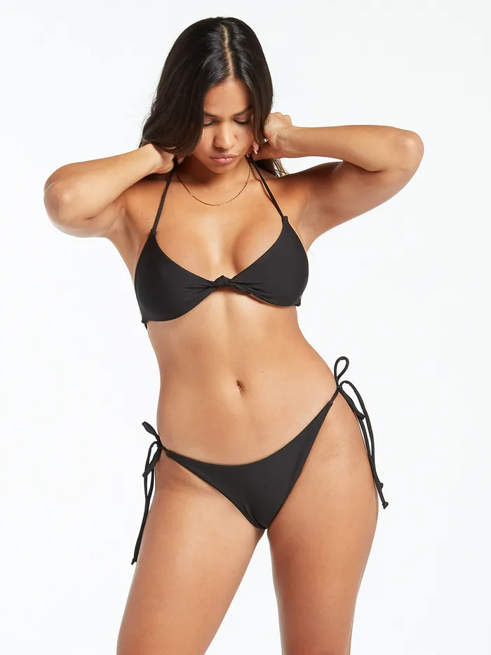 Volcom EcoTrue Swim Simply Seamless Skimpy Bikini Bottom 8211 Black Black 8211 Womens