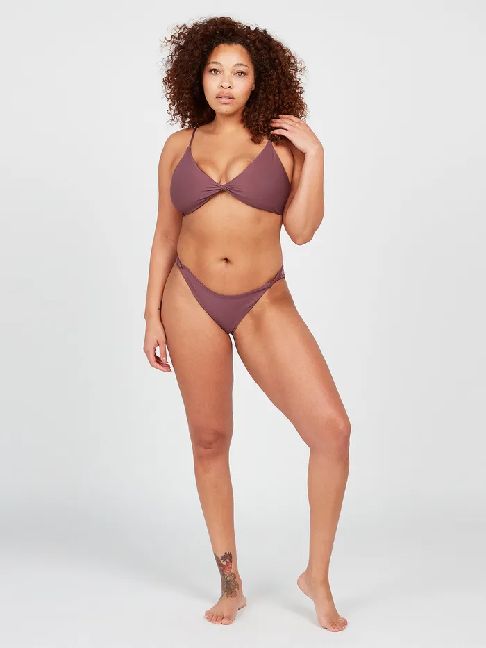 Volcom EcoTrue Swim Simply Seamless V Neck Bikini Top 8211 Eggplant Eggplant 8211 Womens
