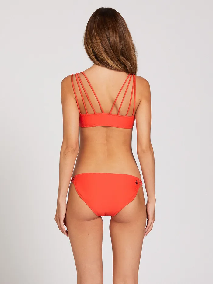 Volcom EcoTrue Swim Simply Solid Full Bikini Bottom 8211 Electric Coral Electric Coral 8211 Womens