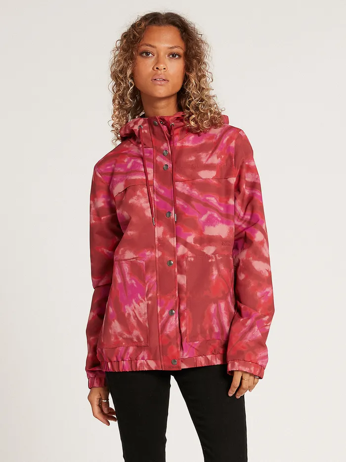 Volcom Jackets Enemy Stone Windbreaker Jacket 8211 Auburn Auburn 8211 Womens