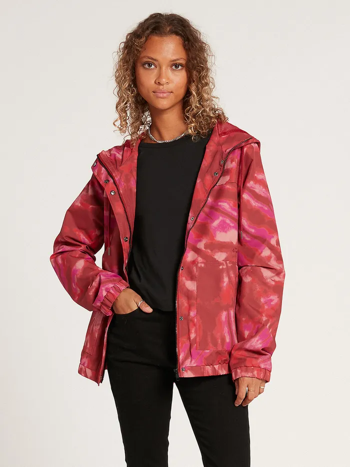 Volcom Jackets Enemy Stone Windbreaker Jacket 8211 Auburn Auburn 8211 Womens