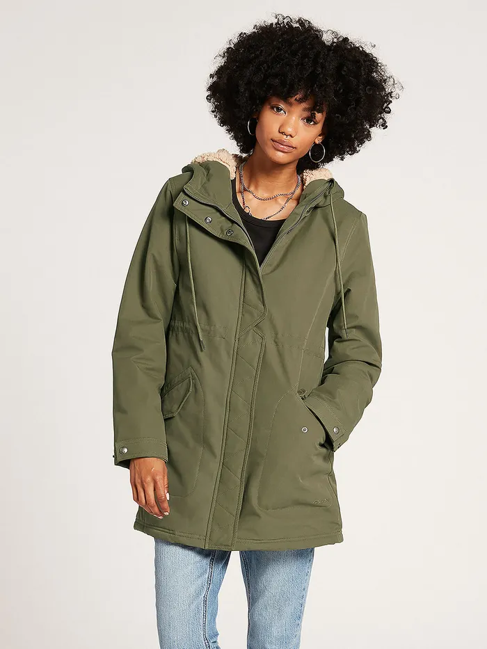 Volcom Jackets Less Is More 5K Parka Jacket 8211 Army Green Combo Army Green Combo 8211 Womens Volcom Jackets Less Is More 5K Parka Jacket 8211 Army Green Combo Army Green Combo 8211 Womens