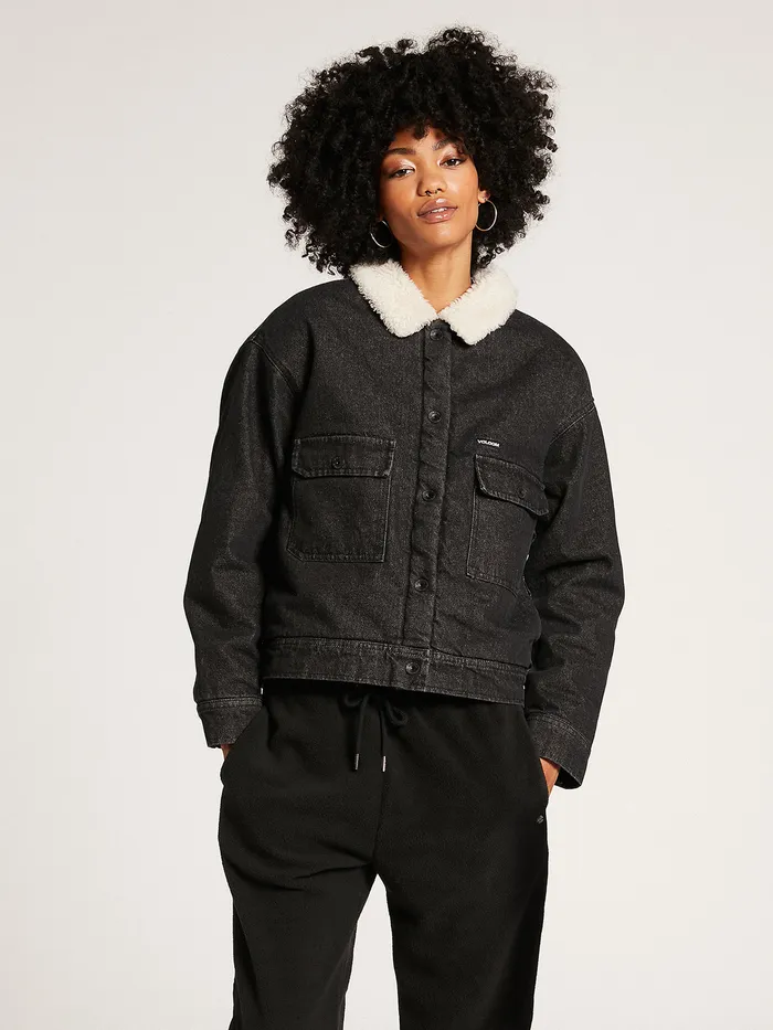 Volcom Jackets Weaton Jacket 8211 Black Combo Black Combo 8211 Womens