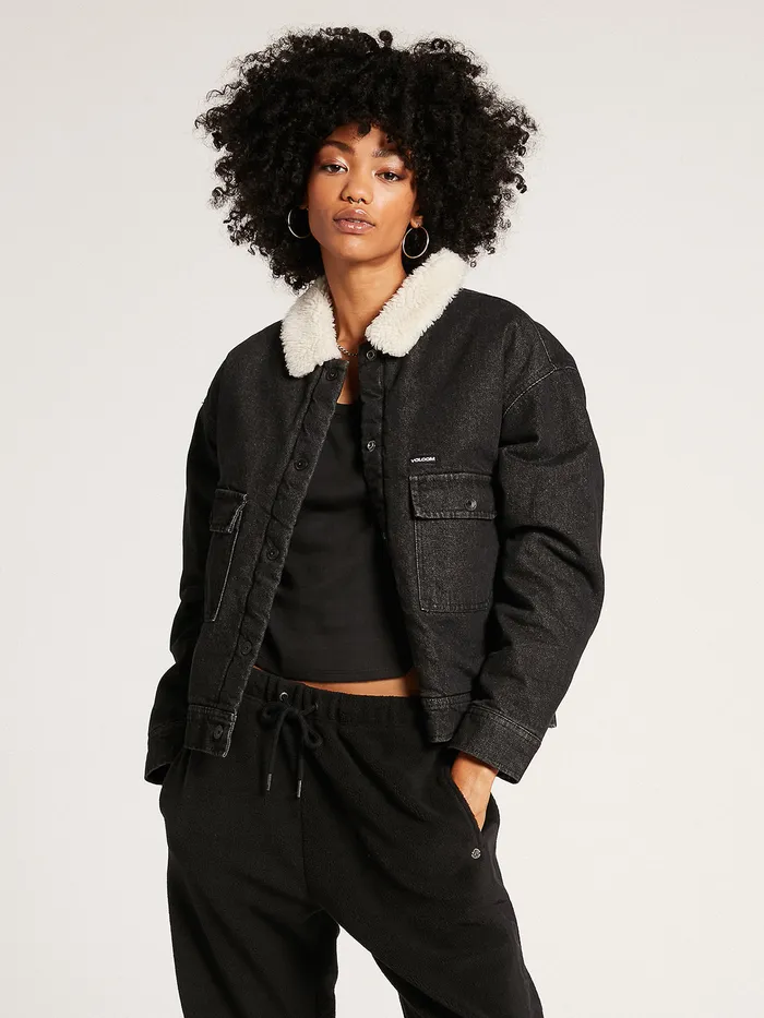 Volcom Jackets Weaton Jacket 8211 Black Combo Black Combo 8211 Womens