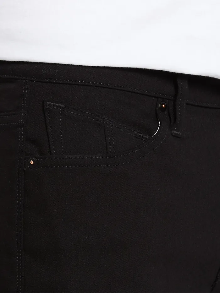 Volcom Jeans Solver Modern Fit Jeans 8211 Black On Black Black On Black 8211 Mens