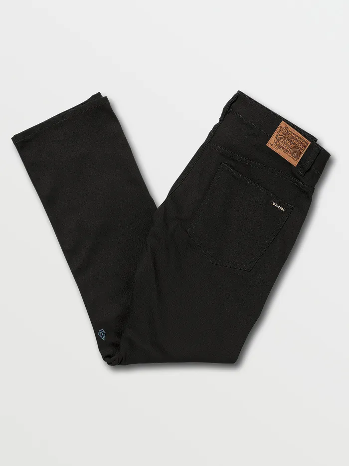 Volcom Jeans Solver Modern Fit Jeans 8211 Black On Black Black On Black 8211 Mens